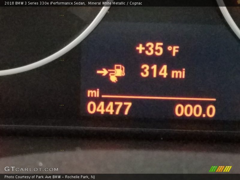 Mineral White Metallic / Cognac 2018 BMW 3 Series 330e iPerformance Sedan