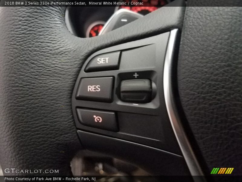 Mineral White Metallic / Cognac 2018 BMW 3 Series 330e iPerformance Sedan