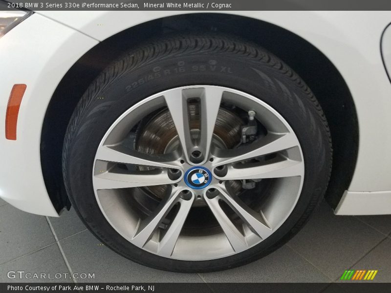 Mineral White Metallic / Cognac 2018 BMW 3 Series 330e iPerformance Sedan