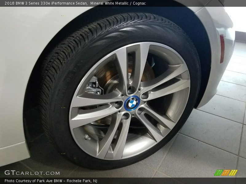 Mineral White Metallic / Cognac 2018 BMW 3 Series 330e iPerformance Sedan