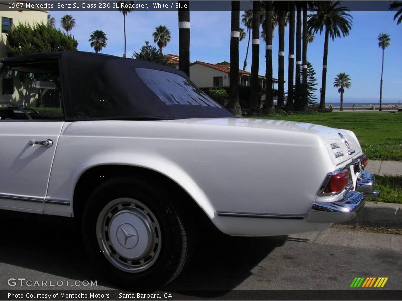 White / Blue 1967 Mercedes-Benz SL Class 230 SL Roadster