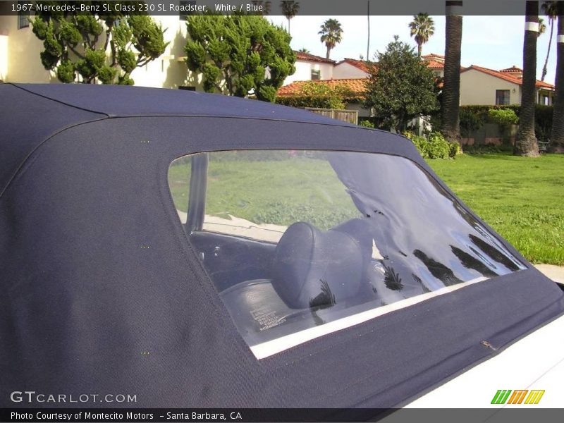 White / Blue 1967 Mercedes-Benz SL Class 230 SL Roadster