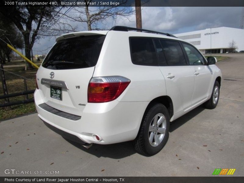 Blizzard White Pearl / Sand Beige 2008 Toyota Highlander 4WD