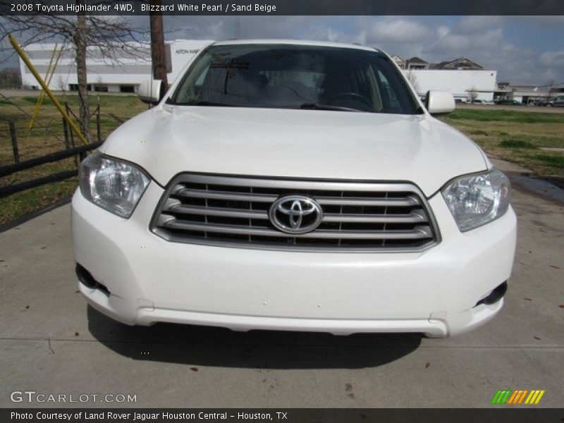 Blizzard White Pearl / Sand Beige 2008 Toyota Highlander 4WD