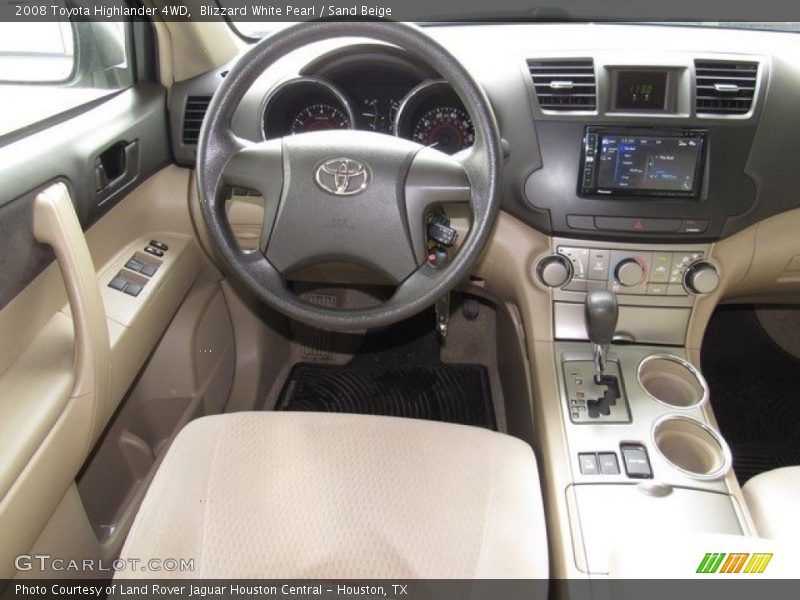 Blizzard White Pearl / Sand Beige 2008 Toyota Highlander 4WD