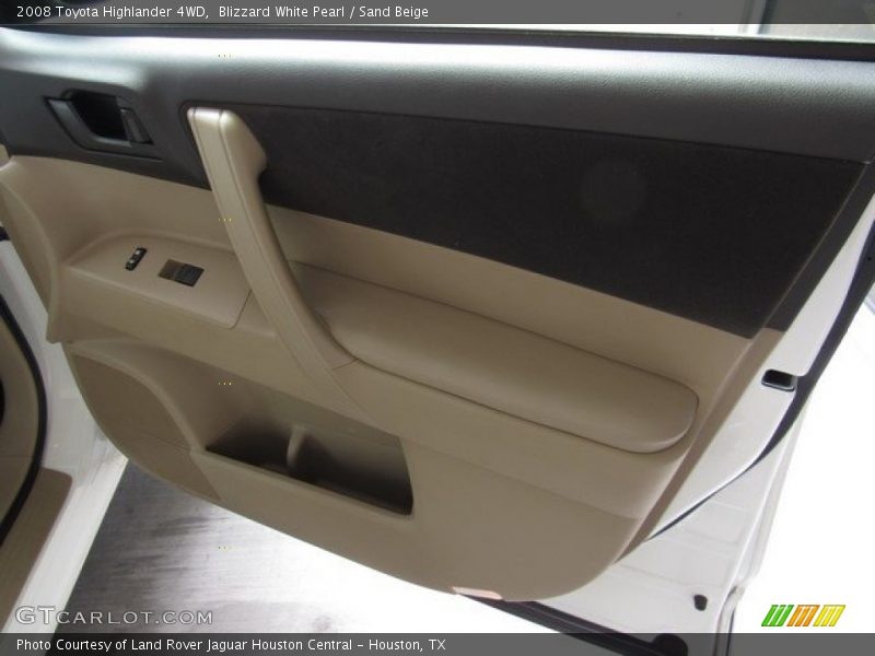 Blizzard White Pearl / Sand Beige 2008 Toyota Highlander 4WD