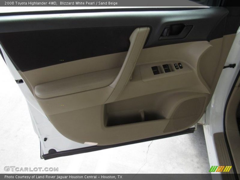 Blizzard White Pearl / Sand Beige 2008 Toyota Highlander 4WD