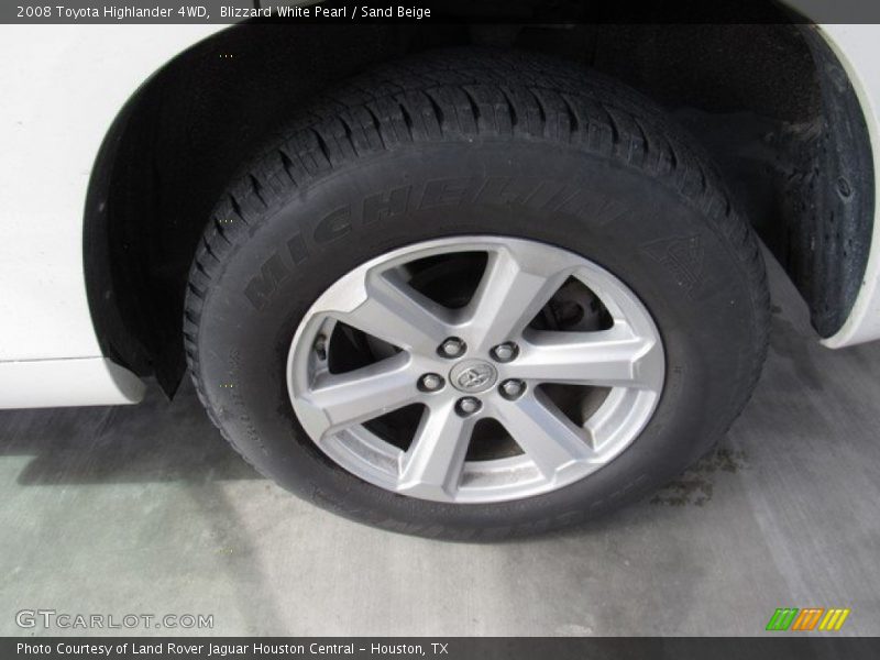 Blizzard White Pearl / Sand Beige 2008 Toyota Highlander 4WD