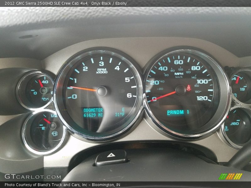 Onyx Black / Ebony 2012 GMC Sierra 2500HD SLE Crew Cab 4x4