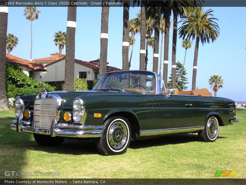 Green / Palomino 1969 Mercedes-Benz S Class 280SE Cabriolet