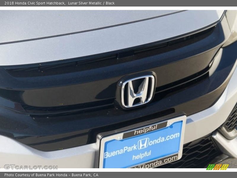 Lunar Silver Metallic / Black 2018 Honda Civic Sport Hatchback