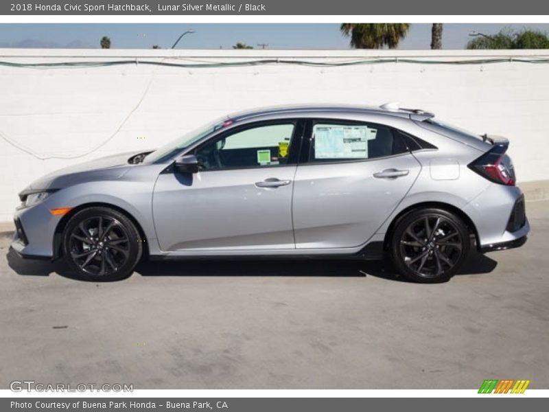 Lunar Silver Metallic / Black 2018 Honda Civic Sport Hatchback
