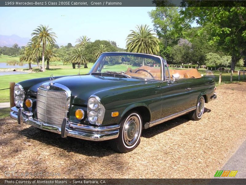 Green / Palomino 1969 Mercedes-Benz S Class 280SE Cabriolet