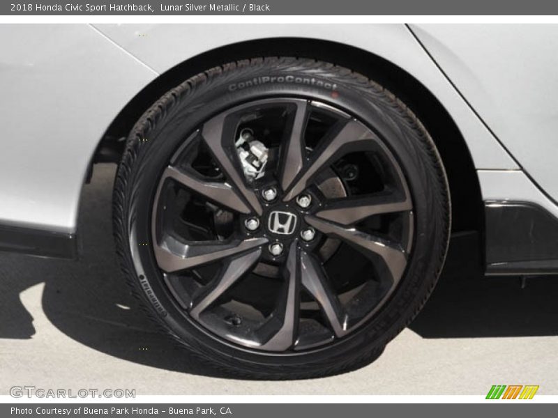 Lunar Silver Metallic / Black 2018 Honda Civic Sport Hatchback
