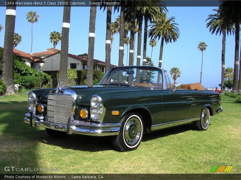 Green / Palomino 1969 Mercedes-Benz S Class 280SE Cabriolet