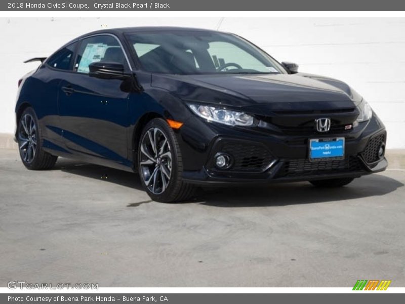 Crystal Black Pearl / Black 2018 Honda Civic Si Coupe