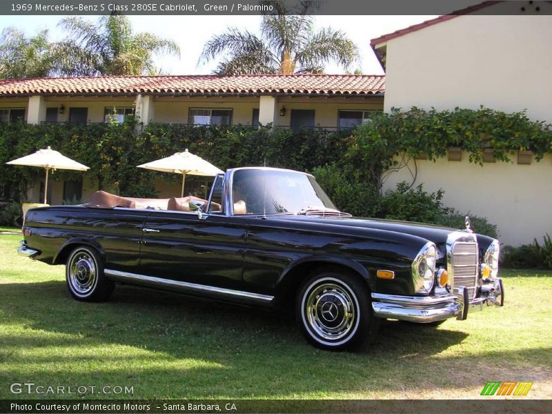 Green / Palomino 1969 Mercedes-Benz S Class 280SE Cabriolet