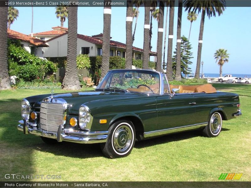 Green / Palomino 1969 Mercedes-Benz S Class 280SE Cabriolet