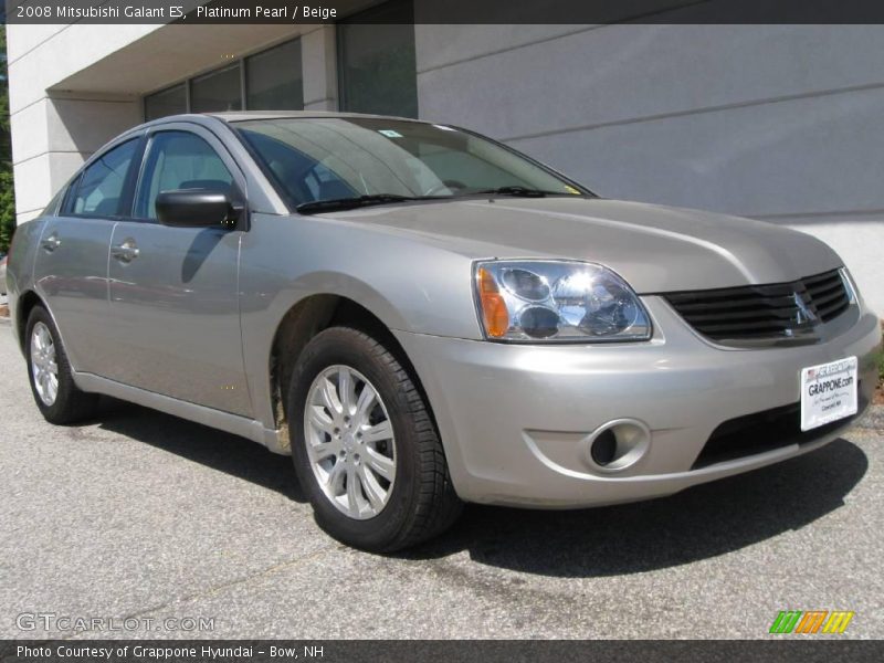 Platinum Pearl / Beige 2008 Mitsubishi Galant ES