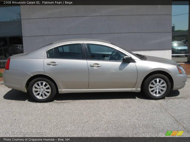 Platinum Pearl / Beige 2008 Mitsubishi Galant ES