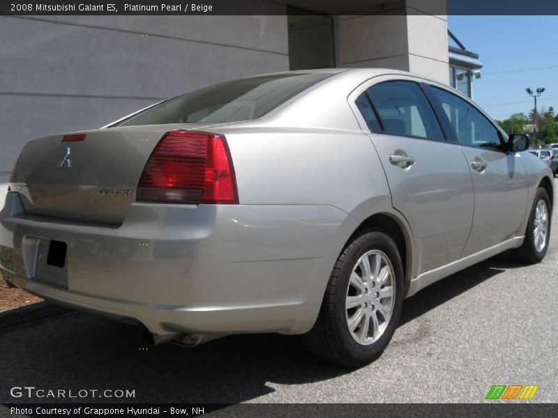 Platinum Pearl / Beige 2008 Mitsubishi Galant ES