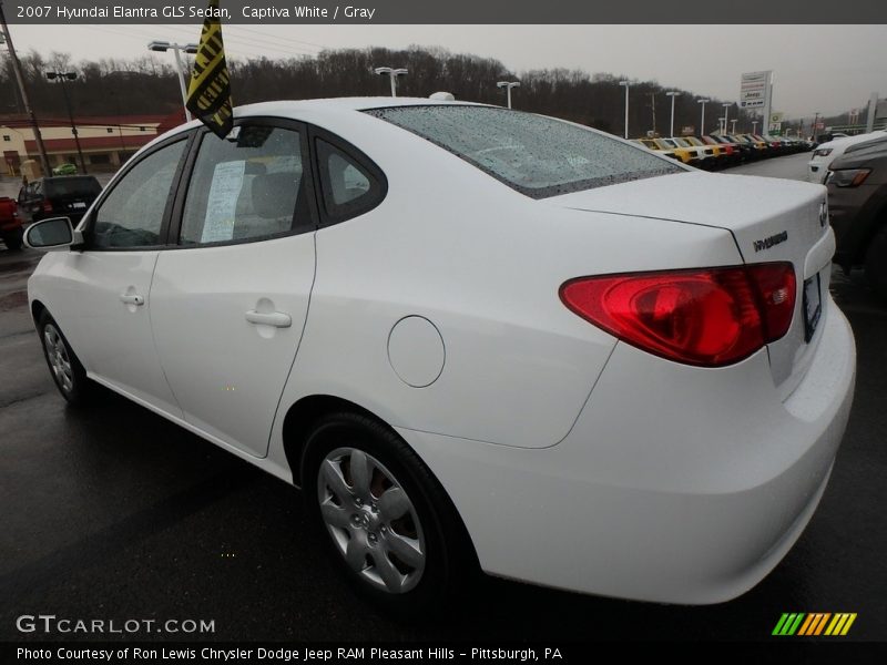 Captiva White / Gray 2007 Hyundai Elantra GLS Sedan