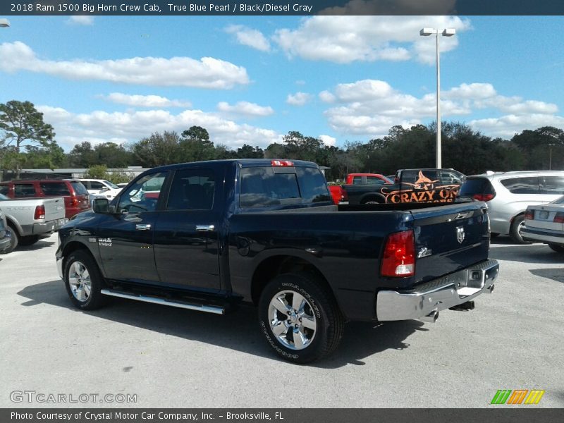 True Blue Pearl / Black/Diesel Gray 2018 Ram 1500 Big Horn Crew Cab