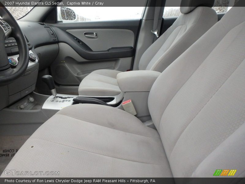 Captiva White / Gray 2007 Hyundai Elantra GLS Sedan