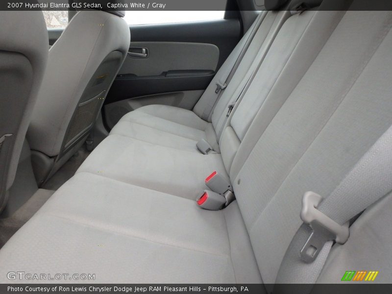 Captiva White / Gray 2007 Hyundai Elantra GLS Sedan