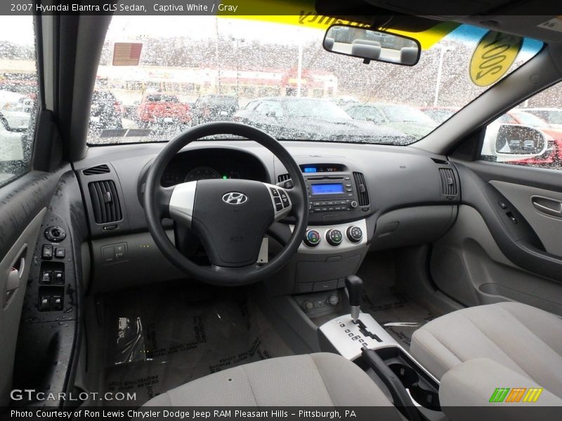 Captiva White / Gray 2007 Hyundai Elantra GLS Sedan