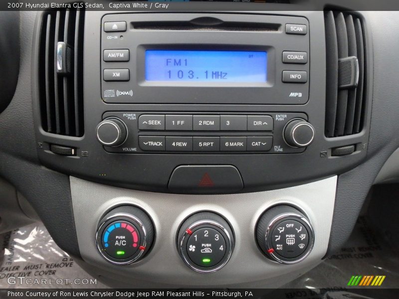 Captiva White / Gray 2007 Hyundai Elantra GLS Sedan