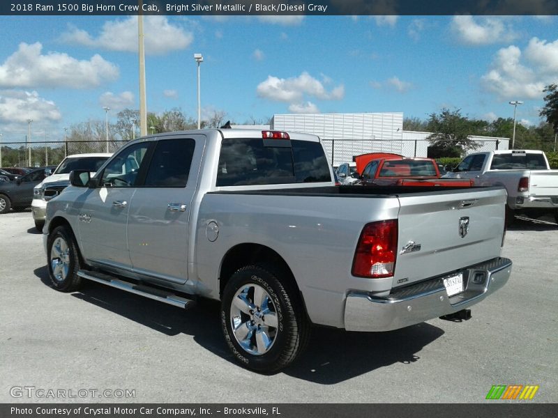 Bright Silver Metallic / Black/Diesel Gray 2018 Ram 1500 Big Horn Crew Cab