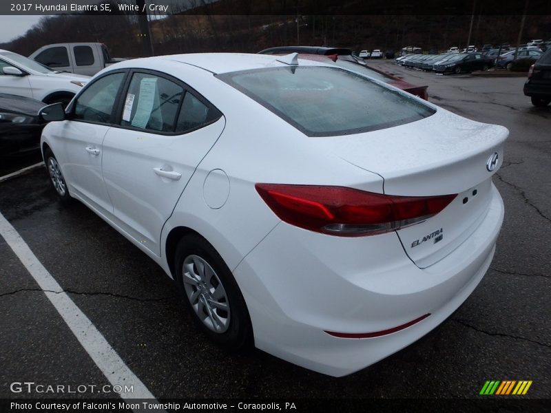 White / Gray 2017 Hyundai Elantra SE