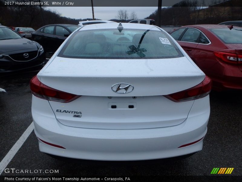 White / Gray 2017 Hyundai Elantra SE