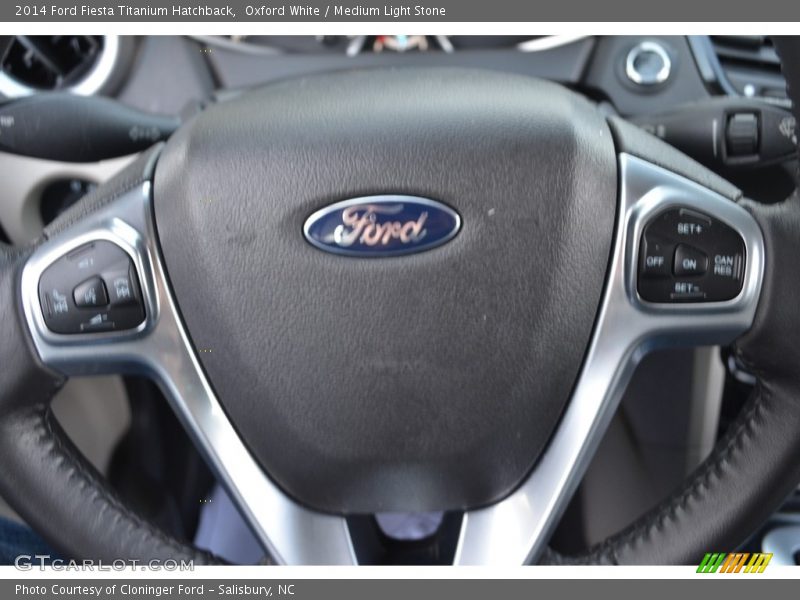 Oxford White / Medium Light Stone 2014 Ford Fiesta Titanium Hatchback