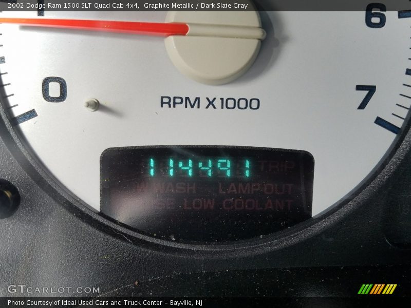 Graphite Metallic / Dark Slate Gray 2002 Dodge Ram 1500 SLT Quad Cab 4x4