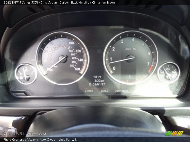 Carbon Black Metallic / Cinnamon Brown 2012 BMW 5 Series 535i xDrive Sedan