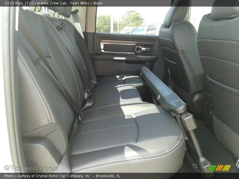 Pearl White / Black 2018 Ram 1500 Laramie Crew Cab