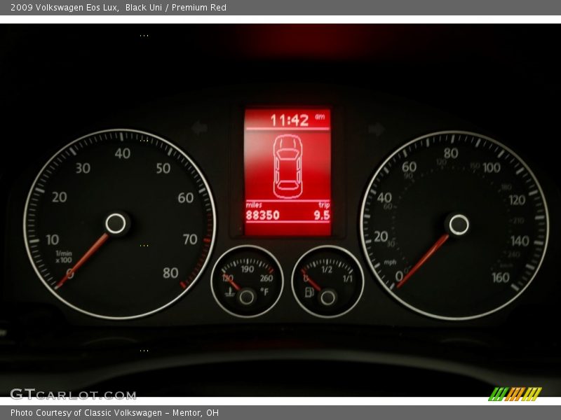 Black Uni / Premium Red 2009 Volkswagen Eos Lux