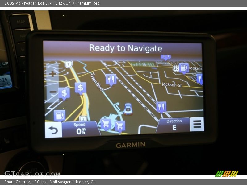 Black Uni / Premium Red 2009 Volkswagen Eos Lux