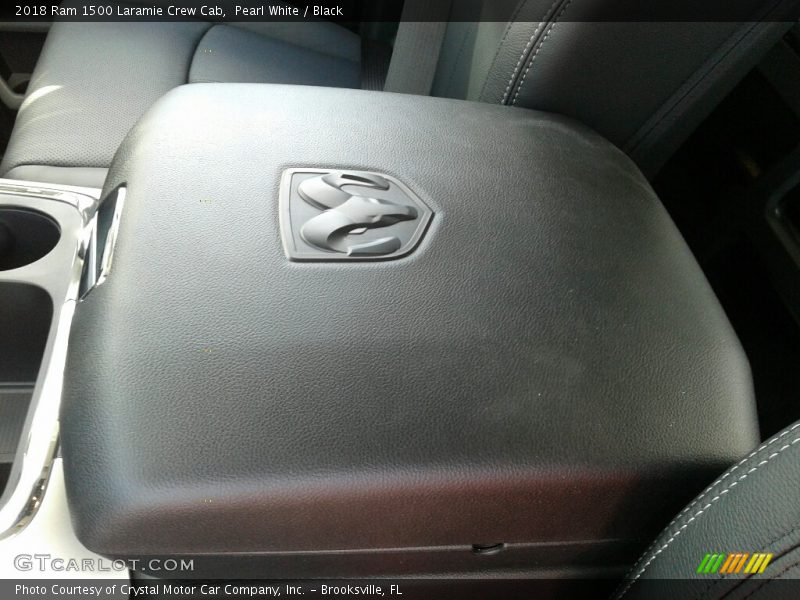 Pearl White / Black 2018 Ram 1500 Laramie Crew Cab