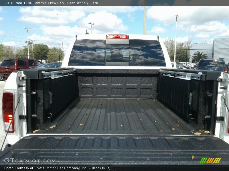 Pearl White / Black 2018 Ram 1500 Laramie Crew Cab