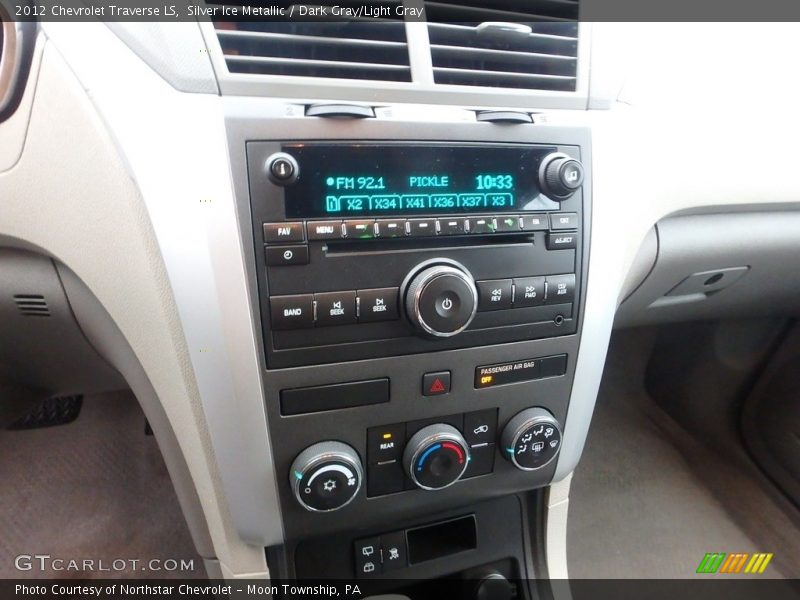 Silver Ice Metallic / Dark Gray/Light Gray 2012 Chevrolet Traverse LS