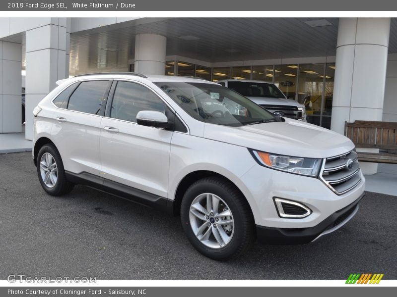 White Platinum / Dune 2018 Ford Edge SEL