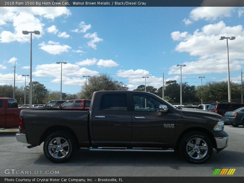 Walnut Brown Metallic / Black/Diesel Gray 2018 Ram 1500 Big Horn Crew Cab