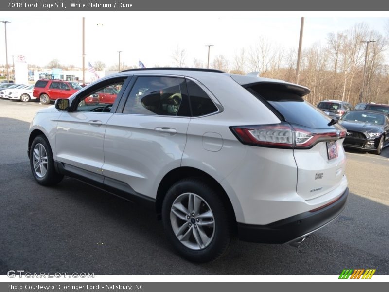 White Platinum / Dune 2018 Ford Edge SEL