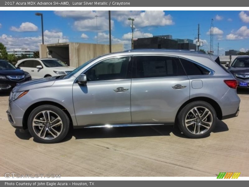 Lunar Silver Metallic / Graystone 2017 Acura MDX Advance SH-AWD