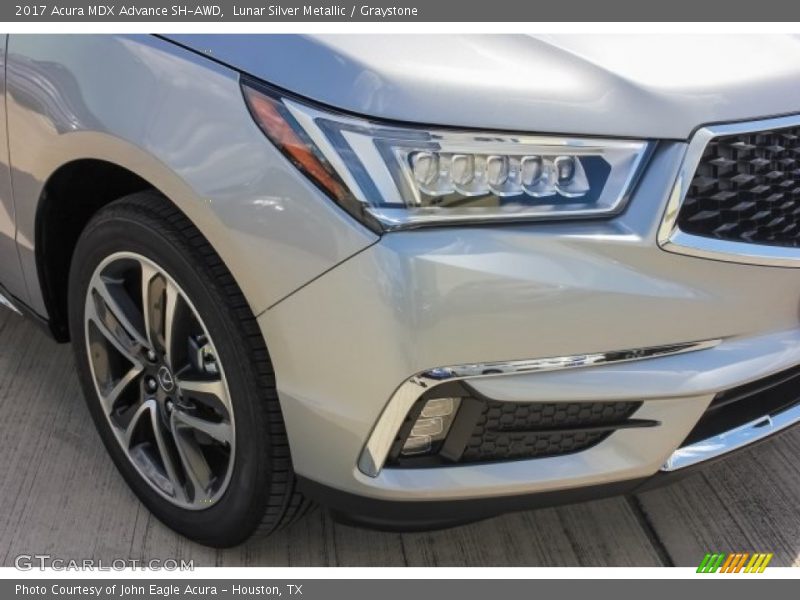 Lunar Silver Metallic / Graystone 2017 Acura MDX Advance SH-AWD