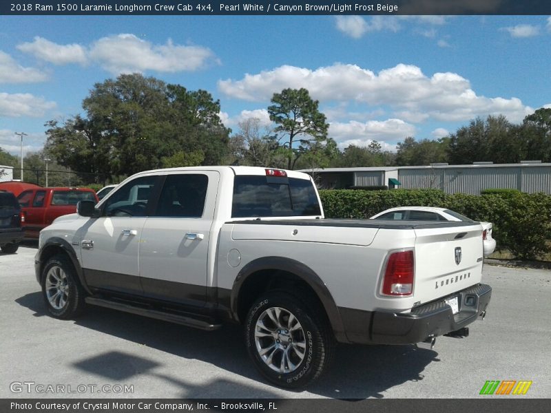 Pearl White / Canyon Brown/Light Frost Beige 2018 Ram 1500 Laramie Longhorn Crew Cab 4x4