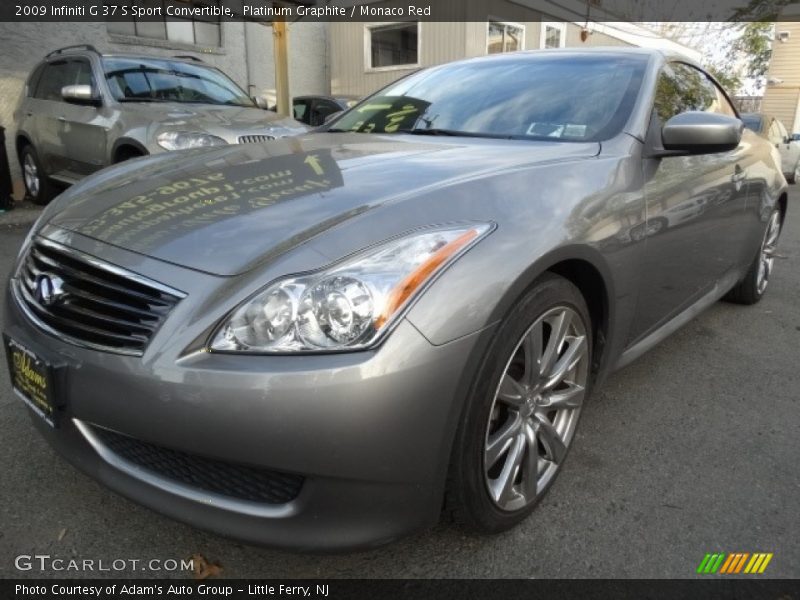 Platinum Graphite / Monaco Red 2009 Infiniti G 37 S Sport Convertible